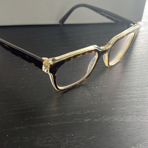RARE! Warby Parker Winston Eye Glasses Frame in Cognac Tortoise and Citron - Picture 5 of 14